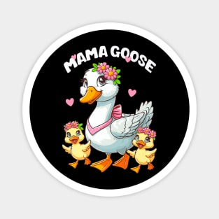 Moma goose with kids Magnet